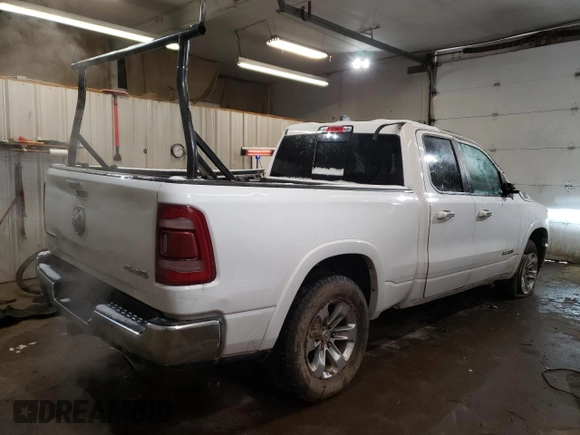 2020 Ram 1500 Laramie with VIN 1C6SRFDT6LN303837, listed as a Copart auction lot 86339224 with 87,515 mi miles and Salvage Title. Bid and sale history available at carsss.com. Image 3.