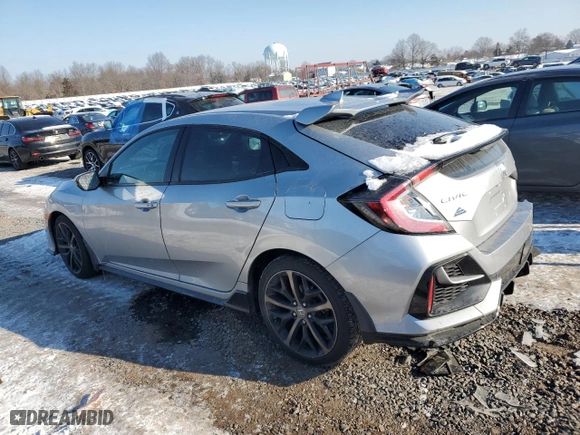 2021 Honda Civic Hatchback Sport Touring with VIN SHHFK7H98MU413158, listed as a Copart auction lot 42506675 with 24,531 mi miles and Salvage Title. Bid and sale history available at carsss.com. Image 2.