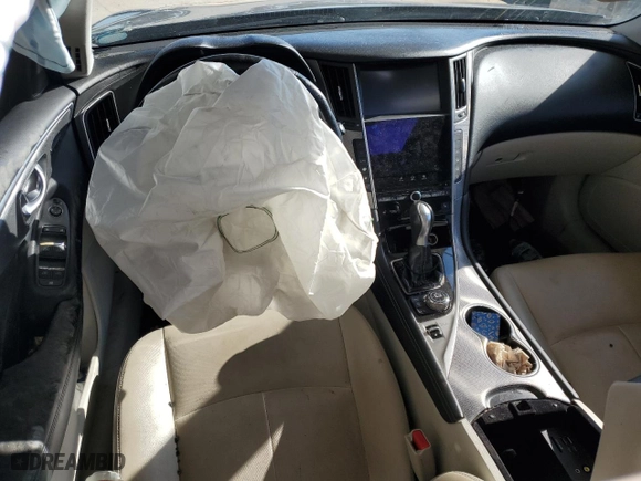 2016 Infiniti Q50 3.0t Premium with VIN JN1EV7AP5GM302921, listed as a Copart auction lot 86820974 with 0 mi miles and Salvage Title. Bid and sale history available at carsss.com. Image 8.