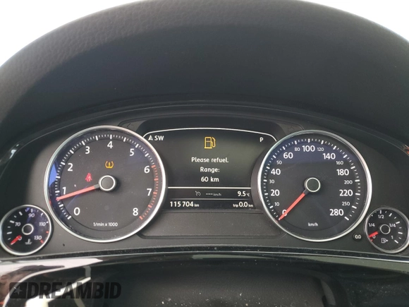 2017 Volkswagen Touareg Sport with VIN WVGEF7BP3HD002560, listed as a Copart auction lot 46649865 with 115,704 mi miles and Salvage Title. Bid and sale history available at DreamBid. Image 9.