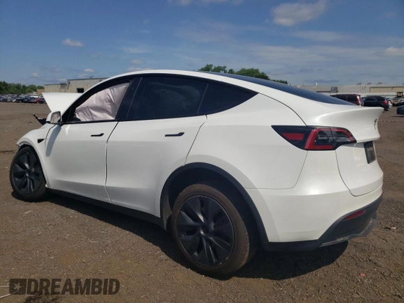 2024 Tesla Model Y with VIN 7SAYGDED9RF133701, listed as a Copart auction lot 64060785 with Not provided miles and Salvage title. Bid and sale history available at DreamBid. Image 2.