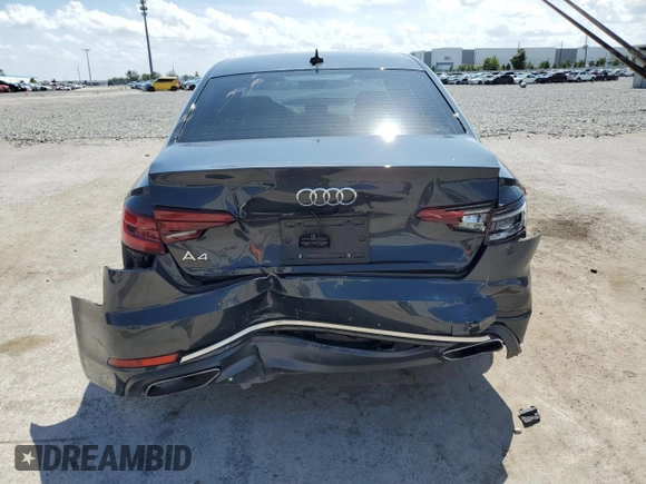 2019 Audi A4 Premium with VIN WAUGMAF46KA022081, listed as a Copart auction lot 51117725 with 38,898 mi miles and Non repairable. Bid and sale history available at DreamBid. Image 6.