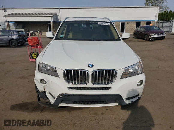 2013 BMW X3 xDrive28i with VIN 5UXWX9C5XD0A20457, listed as a Copart auction lot 54404445 with 126,295 mi miles and Salvage Title. Bid and sale history available at DreamBid. Image 5.