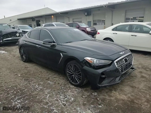 2019 Genesis G70 2.0T Advanced with VIN KMTG34LA4KU016698, listed as a Copart auction lot 44620145 with 101,350 mi miles and Salvage Title. Bid and sale history available at carsss.com. Image 10.