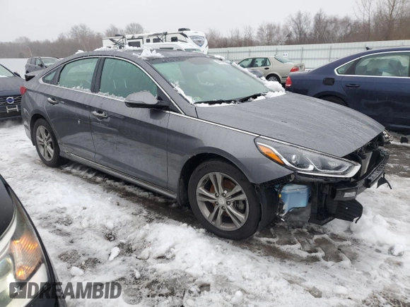 2019 Hyundai Sonata SEL with VIN 5NPE34AF9KH814791, listed as a Copart auction lot 44158555 with 54,496 mi miles and Salvage Title. Bid and sale history available at DreamBid. Image 4.