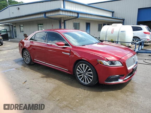 2017 Lincoln Continental Select with VIN 1LN6L9TK0H5629559, listed as a Copart auction lot 61366205 with 69,409 mi miles and Salvage title. Bid and sale history available at DreamBid. Image 4.
