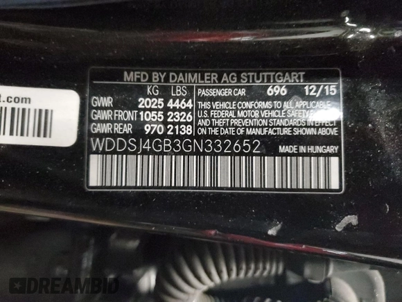 2016 Mercedes-Benz CLA 250 with VIN WDDSJ4GB3GN332652, listed as a Copart auction lot 87722375 with 145,939 mi miles and Salvage Title. Bid and sale history available at DreamBid. Image 12.