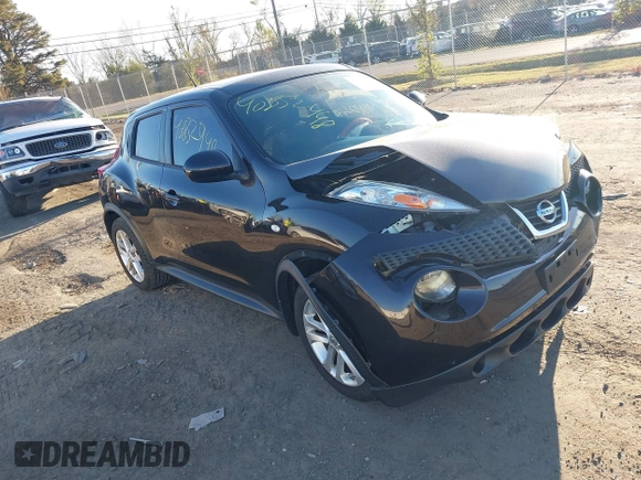 2014 Nissan Juke S with VIN JN8AF5MV3ET359780, listed as a IAAI auction lot 40832448 with 118,405 mi miles. Bid and sale history available at carsss.com. Image 1.