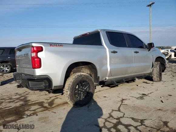 2019 Chevrolet Silverado 1500 Custom Trail Boss with VIN 3GCPYCEH8KG117346, listed as a Copart auction lot 88242435 with 110,025 mi miles and Salvage Title. Bid and sale history available at carsss.com. Image 3.