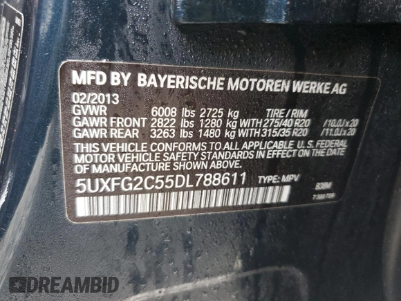 2013 BMW X6 xDrive35i z VIN 5UXFG2C55DL788611, wystawiony jako Copart lot #50972395 z przebiegiem 131 755 mil mil oraz Szkoda całkowita • Salvage title. Historia ofert i sprzedaży dostępna na DreamBid. Obrazek 13.