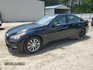 2015 Infiniti Q50 Premium with VIN JN1BV7AR0FM396614, listed as a Copart auction lot 60069195 with 169,119 mi miles and Salvage title. Bid and sale history available at DreamBid. Image 1.