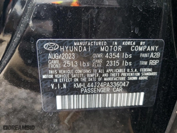 2023 Hyundai Sonata SEL Plus with VIN KMHL44J24PA336047, listed as a Copart auction lot 50872785 with 11,353 mi miles and Salvage Title. Bid and sale history available at carsss.com. Image 12.