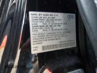 2019 Audi Q8 Premium z VIN WA1AVAF14KD021421, wystawiony jako Copart lot #88625195 z przebiegiem Nie podano mil oraz Szkoda całkowita • Salvage title. Historia ofert i sprzedaży dostępna na DreamBid. Obrazek 14.