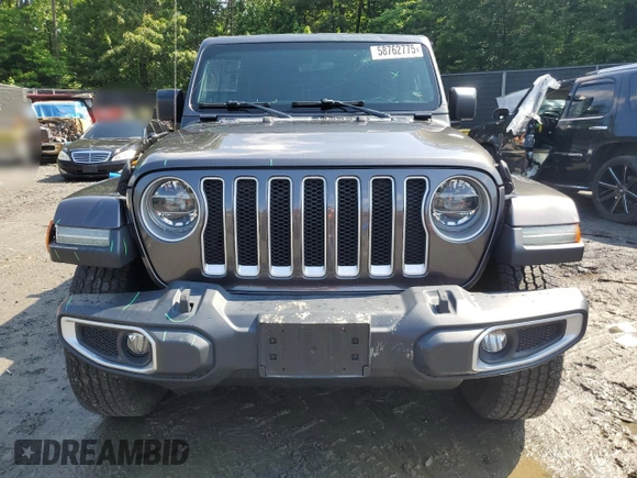 2018 Jeep Wrangler Unlimited Sahara with VIN 1C4HJXEGXJW229881, listed as a Copart auction lot 58762775 with 82,470 mi miles and Salvage title. Bid and sale history available at DreamBid. Image 5.