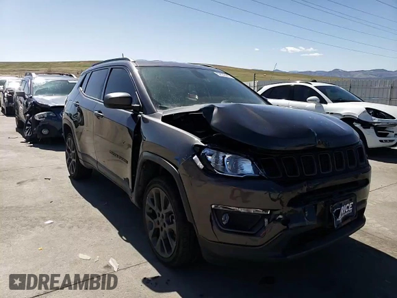 2021 Jeep Compass 80th Anniversary with VIN 3C4NJDEB1MT550319, listed as a Copart auction lot 52038445 with 28,461 mi miles and Salvage title. Bid and sale history available at DreamBid. Image 12.