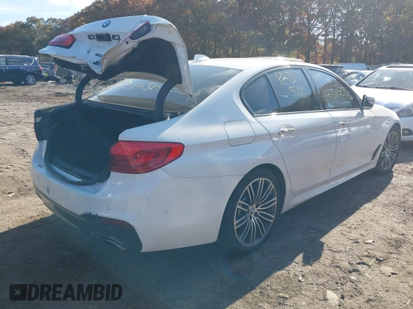 2018 BMW 5 Series 530i xDrive with VIN WBAJA7C58JG907988, listed as a IAAI auction lot 38011708 with Not provided miles and . Bid and sale history available at DreamBid. Image 4.