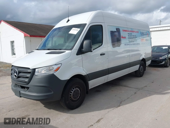 2023 Mercedes-Benz Sprinter Cargo Cargo with VIN W1Y40CHY0PT160400, listed as a IAAI auction lot 41053500 with 31,226 mi miles and . Bid and sale history available at carsss.com. Image 2.