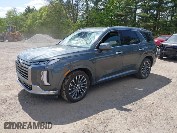 2023 Hyundai Palisade Calligraphy z VIN KM8R7DGE5PU499257, wystawiony jako IAAI lot #42231889 z przebiegiem 90 714 mil mil oraz . Historia ofert i sprzedaży dostępna na DreamBid. Obrazek 2.