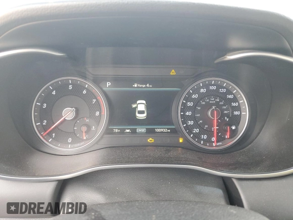 2019 Genesis G70 3.3T Advanced with VIN KMTG34LE4KU030796, listed as a Copart auction lot 71673144 with 100,932 mi miles and Salvage Title. Bid and sale history available at carsss.com. Image 9.