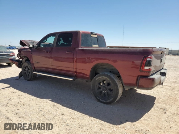 2024 Ram 2500 Laramie with VIN 3C6UR5FL9RG162974, listed as a Copart auction lot 50081095 with 8,776 mi miles and Salvage title. Bid and sale history available at DreamBid. Image 2.