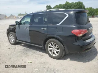 2012 Infiniti QX56 7-passenger with VIN JN8AZ2NE6C9021479, listed as a Copart auction lot 58426124 with 204,710 mi miles and Clean Title. Bid and sale history available at carsss.com. Image 2.
