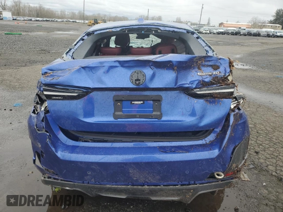 2022 BMW i4 eDrive40 with VIN WBY73AW09NFN20168, listed as a Copart auction lot 44808914 with 0 mi miles. Bid and sale history available at carsss.com. Image 6.