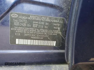2013 Hyundai Sonata Limited with VIN 5NPEC4AC3DH595447, listed as a Copart auction lot 84197774 with 189,658 mi miles and Clean Title. Bid and sale history available at DreamBid. Image 12.