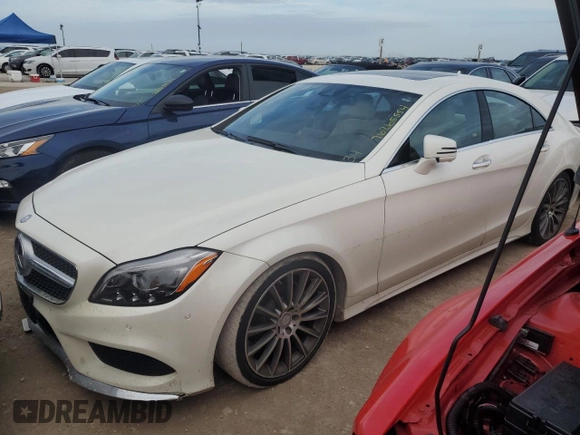 2016 Mercedes-Benz CLS with VIN WDDLJ6FB9GA181423, listed as a Copart auction lot 76265554 with 0 mi miles and Salvage Title. Bid and sale history available at carsss.com. Image 1.