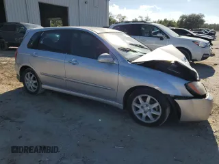 2006 Kia Spectra with VIN KNAFE161965323828, listed as a Copart auction lot 69583934 with 152,000 mi miles and Salvage Title. Bid and sale history available at carsss.com. Image 4.