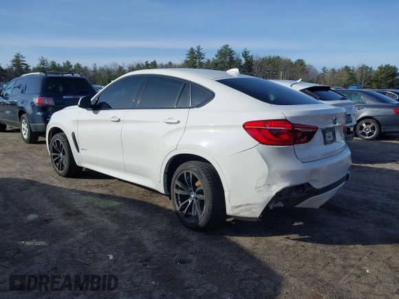 2015 BMW X6 xDrive35i with VIN 5UXKU2C50F0N77117, listed as a IAAI auction lot 41901159 with 104,820 mi miles. Bid and sale history available at carsss.com. Image 3.