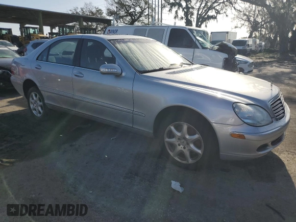 2003 Mercedes-Benz S-Class 4.3L with VIN WDBNG83J03A383925, listed as a Copart auction lot 78554844 with 0 mi miles and Salvage Title. Bid and sale history available at carsss.com. Image 4.
