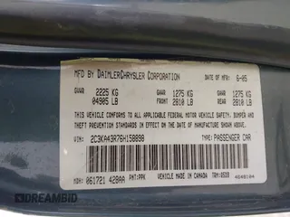 2006 Chrysler 300 with VIN 2C3KA43R76H158898, listed as a IAAI auction lot 41679164 with 1 mi miles. Bid and sale history available at carsss.com. Image 9.