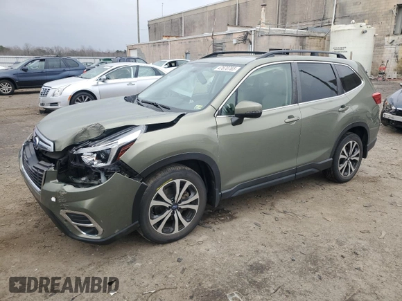 2021 Subaru Forester Limited with VIN JF2SKAUCXMH495040, listed as a Copart auction lot 47670765 with 45,936 mi miles and Salvage Title. Bid and sale history available at carsss.com. Image 1.