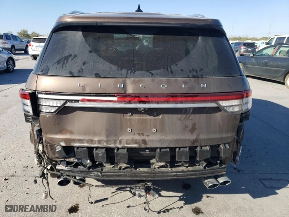 2022 Lincoln Aviator Reserve with VIN 5LM5J7WC4NGL02508, listed as a Copart auction lot 49677685 with 32,956 mi miles and Salvage Title. Bid and sale history available at carsss.com. Image 6.