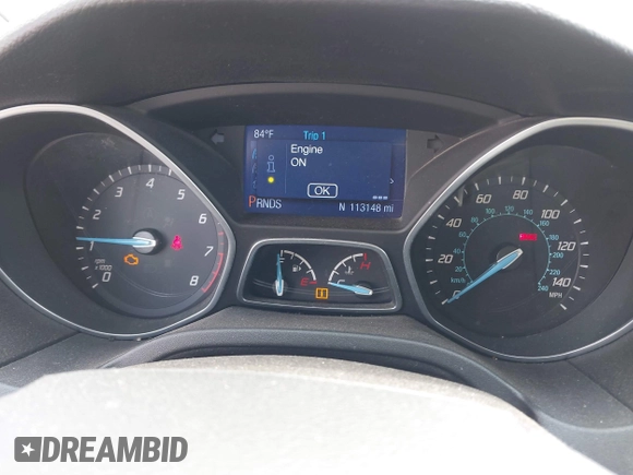 2014 Ford Focus SE with VIN 1FADP3F25EL214047, listed as a IAAI auction lot 42069414 with 113,148 mi miles. Bid and sale history available at carsss.com. Image 7.