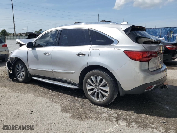 2015 Acura MDX Tech Pkg with VIN 5FRYD4H45FB009386, listed as a Copart auction lot 52121635 with 0 mi miles and Salvage Title. Bid and sale history available at carsss.com. Image 2.