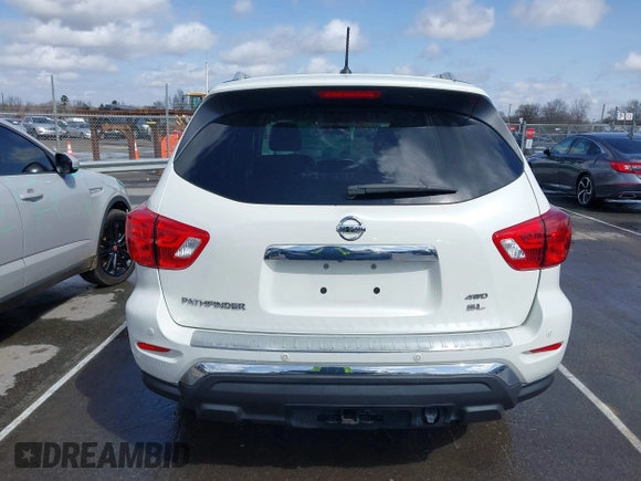 2017 Nissan Pathfinder SV with VIN 5N1DR2MM9HC627155, listed as a IAAI auction lot 41710942 with 60,906 mi miles. Bid and sale history available at carsss.com. Image 16.