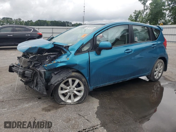 2014 Nissan Note S Plus with VIN 3N1CE2CP5EL388276, listed as a Copart auction lot 58874245 with 41,357 mi miles and Salvage title. Bid and sale history available at DreamBid. Image 1.