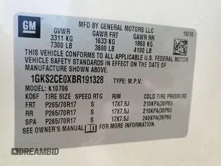 2011 GMC Yukon SLT with VIN 1GKS2CE0XBR191328, listed as a Copart auction lot 72386084 with 241,725 mi miles and Salvage Title. Bid and sale history available at carsss.com. Image 13.