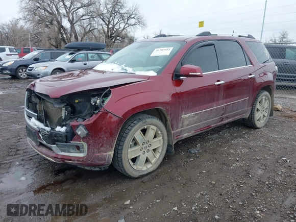 2016 GMC Acadia Denali with VIN 1GKKVTKD5GJ126066, listed as a IAAI auction lot 41787922 with 118,374 mi miles. Bid and sale history available at carsss.com. Image 2.