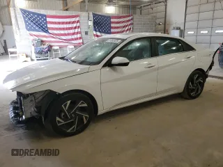 2025 Hyundai Elantra Limited z VIN KMHLN4DJ4SU125373, wystawiony jako Copart lot #51063325 z przebiegiem 3 668 mil mil oraz Szkoda całkowita • Salvage title. Historia ofert i sprzedaży dostępna na DreamBid. Obrazek 1.