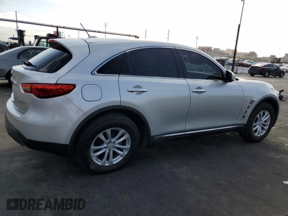 2016 Infiniti QX70 with VIN JN8CS1MW7GM753074, listed as a Copart auction lot 44591025 with 128,120 mi miles and Salvage Title. Bid and sale history available at DreamBid. Image 3.