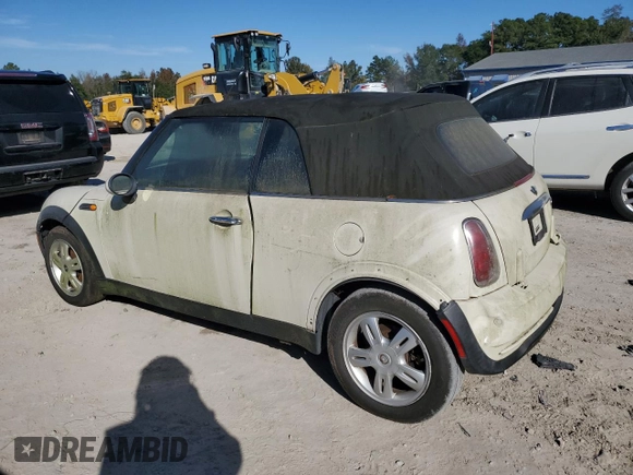 2007 MINI Convertible with VIN WMWRF33507TF67302, listed as a Copart auction lot 82853344 with Not Provided miles and Clean Title. Bid and sale history available at DreamBid. Image 2.