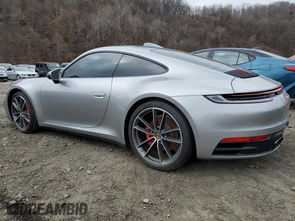 2021 Porsche 911 Carrera S with VIN WP0AB2A9XMS221638, listed as a Copart auction lot 41456525 with 0 mi miles and Salvage Title. Bid and sale history available at carsss.com. Image 2.