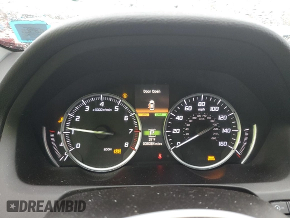 2020 Acura TLX w/Technology Pkg with VIN 19UUB3F43LA004020, listed as a Copart auction lot 81593814 with 38,384 mi miles and Non Repairable. Bid and sale history available at carsss.com. Image 9.