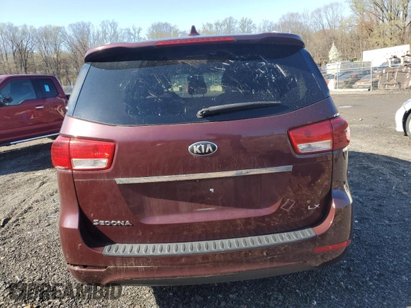 2016 Kia Sedona LX with VIN KNDMB5C14G6092198, listed as a Copart auction lot 51448375 with 123,886 mi miles and Clean Title. Bid and sale history available at carsss.com. Image 6.