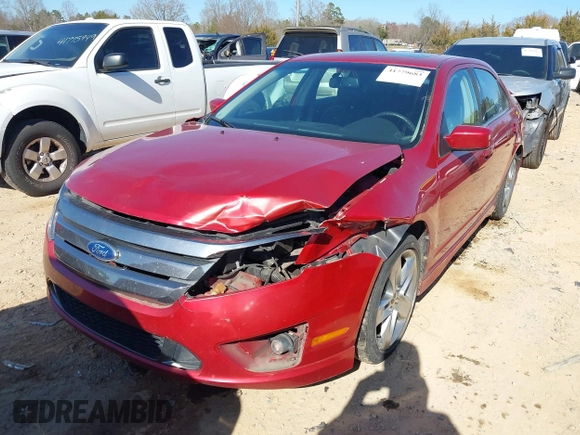 2011 Ford Fusion SPORT with VIN 3FAHP0KCXBR206585, listed as a IAAI auction lot 41779683 with 171,958 mi miles. Bid and sale history available at carsss.com. Image 2.