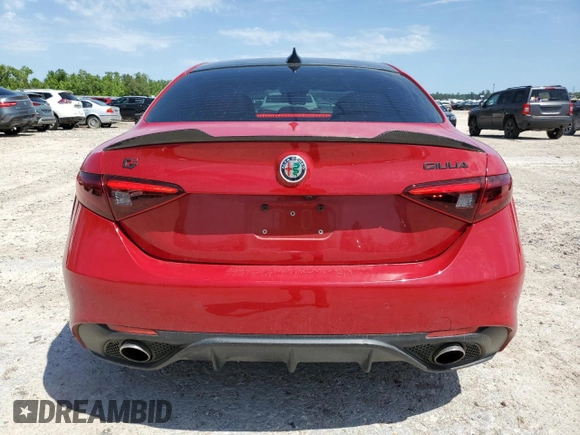 2018 Alfa Romeo Giulia Ti Sport with VIN ZARFAECN7J7589588, listed as a Copart auction lot 48062563 with 65,303 mi miles. Bid and sale history available at carsss.com. Image 6.