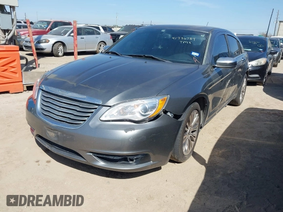 2012 Chrysler 200 Limited with VIN 1C3CCBCG3CN306615, listed as a IAAI auction lot 41736789 with 175,325 mi miles and . Bid and sale history available at DreamBid. Image 2.