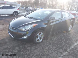 2012 Hyundai Elantra GLS with VIN KMHDH4AE8CU254219, listed as a IAAI auction lot 41206192 with 210,817 mi miles. Bid and sale history available at carsss.com. Image 2.